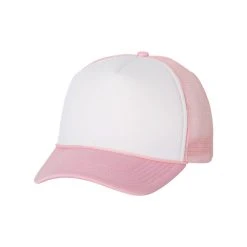 Valucap White/Pink Foam Trucker Cap 5 Valucap White/Pink Foam Trucker Cap -Richardson Sales VC700 White Pink 3