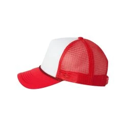 Valucap White/Red Foam Trucker Cap -Richardson Sales VC700 White Red 3